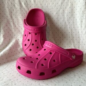 Pink crocs